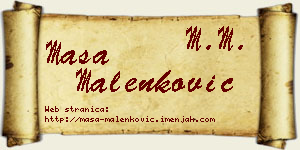 Maša Malenković vizit kartica
